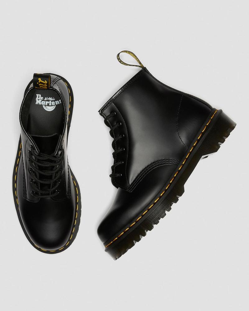 Dr Martens 101 Bex Smooth Lær Ankelstøvletter Herre Svarte | Norge 393PJJ